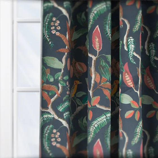 Sumatra Cobalt curtain