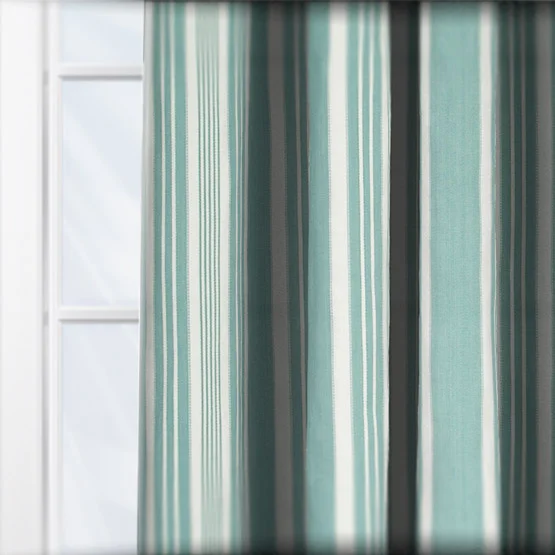 Tintagel Aqua curtain