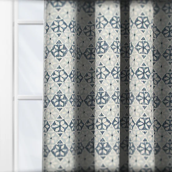 Wilfred Bluebell curtain