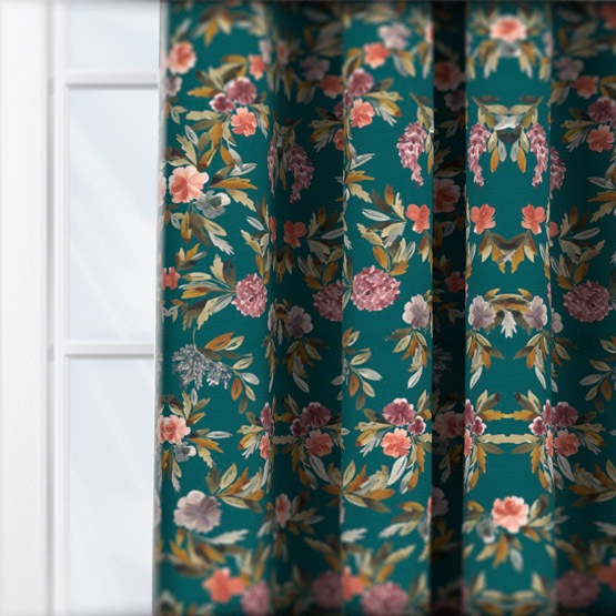 Sonova Studio Bloom Nouveau Emerald curtain
