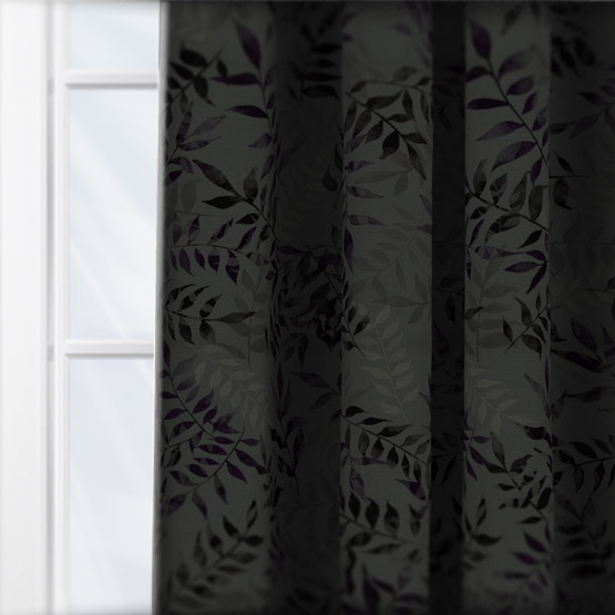 Sonova Studio Kaleidoscope Leaves Charcoal curtain