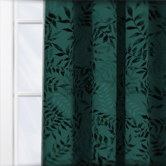 Sonova Studio Kaleidoscope Leaves Teal curtain