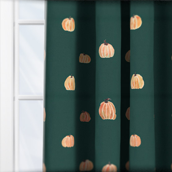 Sonova Studio Pumpkin Forest Green curtain