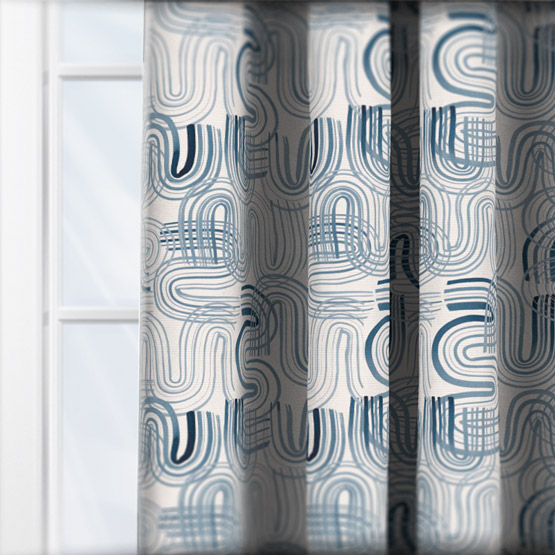 Sonova Studio Ripple Inky Blue curtain