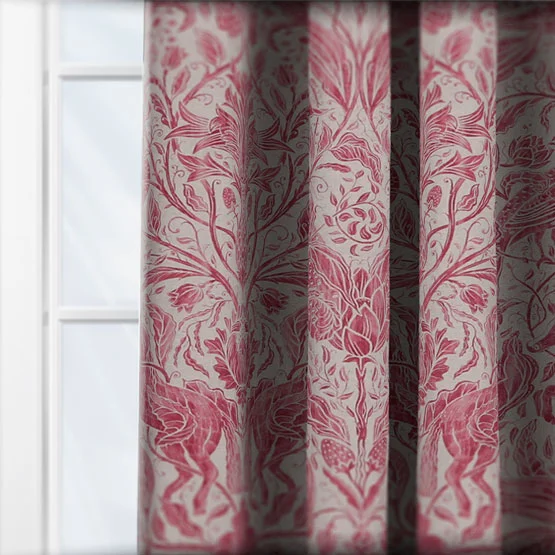 Forest Trail Raspberry curtain