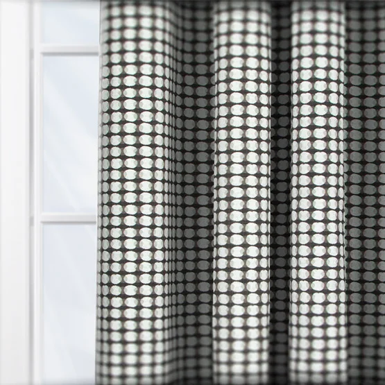 Olympia Charcoal curtain
