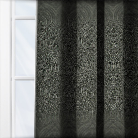 Touched By Design Arabesque Charcoal curtain