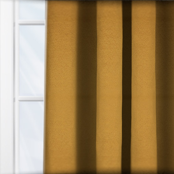 Touched By Design Crushed Silk Ochre curtain