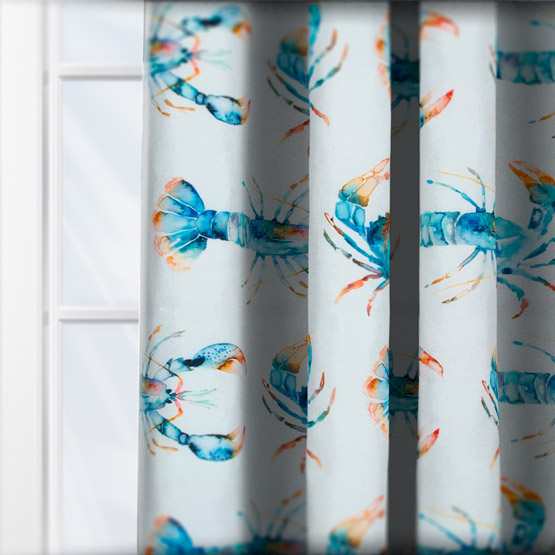 Voyage Crustaceans Cobalt curtain