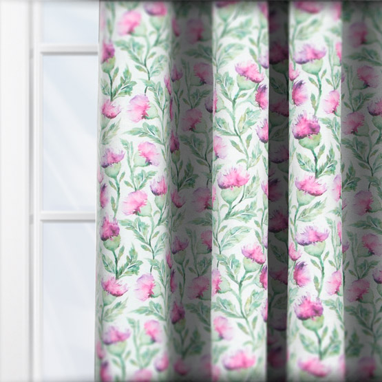 Voyage Hawick Fuchsia Cream curtain