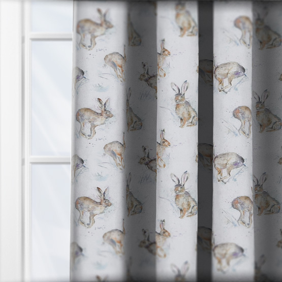 Voyage Hurtling Hares Linen curtain