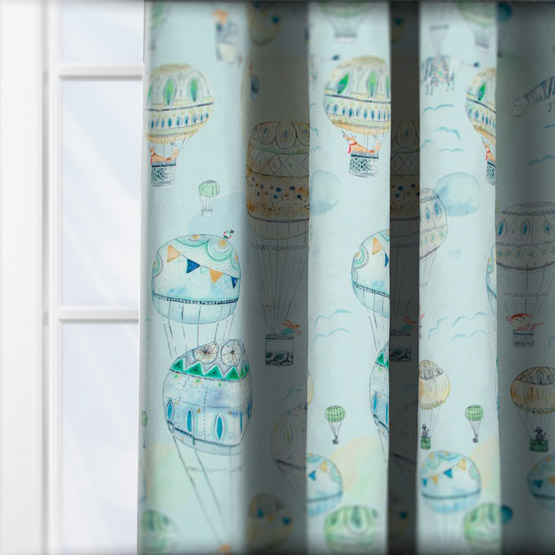 Voyage Up and Away Citrus curtain