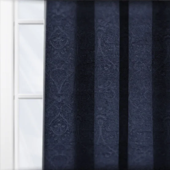 William Morris At Home Lodden Embroidery Indigo curtain