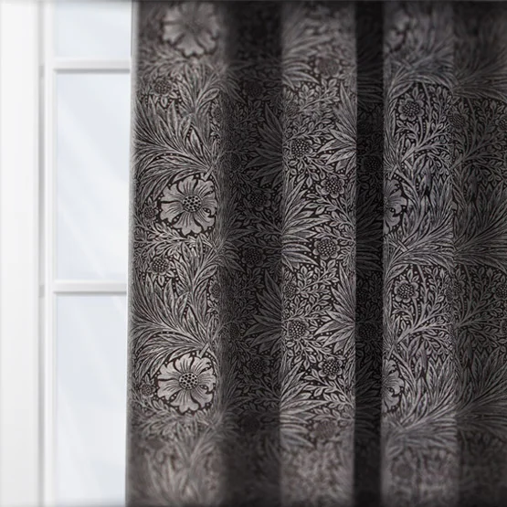 William Morris At Home Marigold Velvet Charcoal curtain