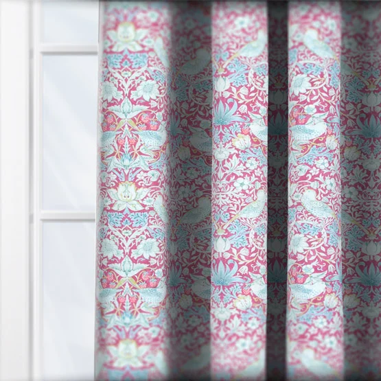 William Morris Strawberry Thief Plum curtain