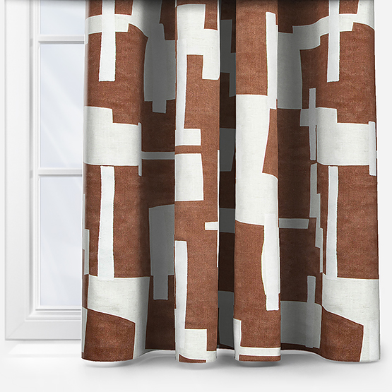 Camengo Brisbane Terracotta Curtain