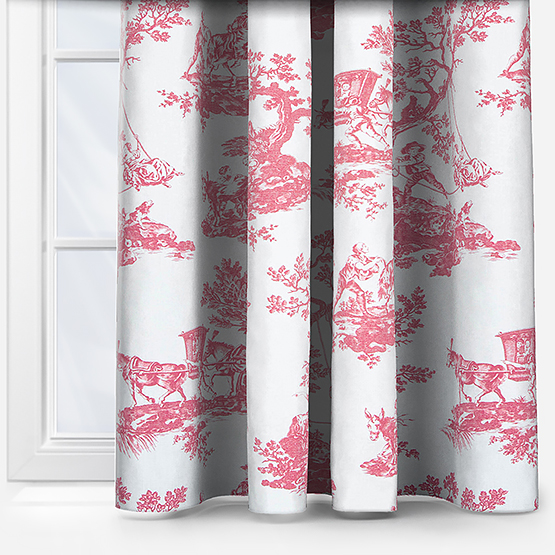 Camengo Cadence Tissu Rouge Grenat Curtain