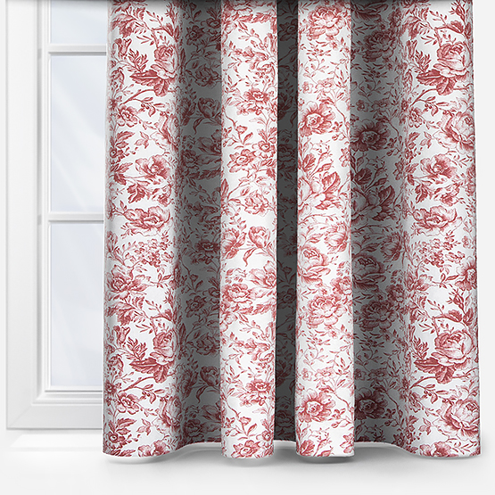 Camengo Celestine Tissu Rouge Grenat Curtain
