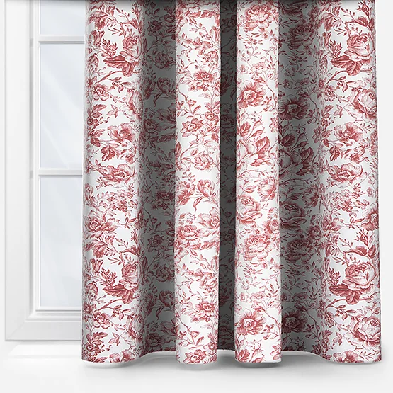 Camengo Celestine Tissu Rouge Grenat curtain