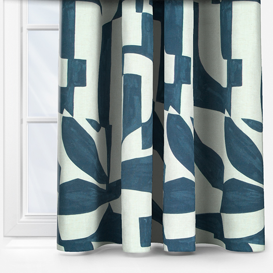 Camengo Miwok Indigo curtain