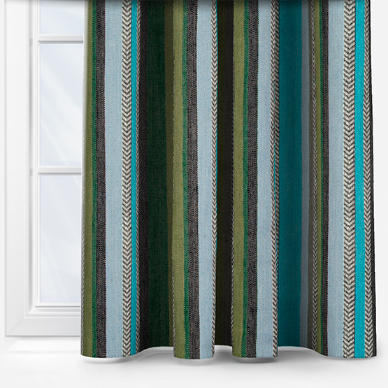 Casamance Costa Nova Turquoise Emeraude curtain