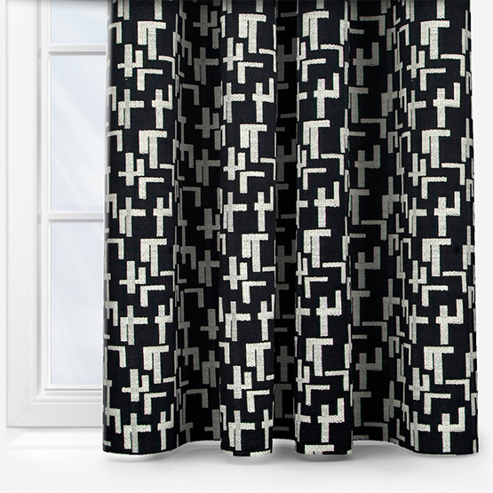 Casamance Dalles Noir curtain