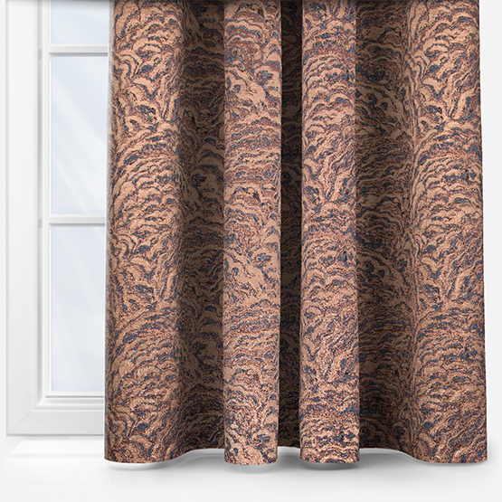 Clarke & Clarke Lumino Midnight Copper curtain