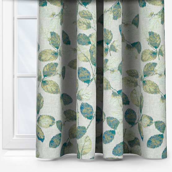 Clarke & Clarke Northia Olive and Peacock curtain