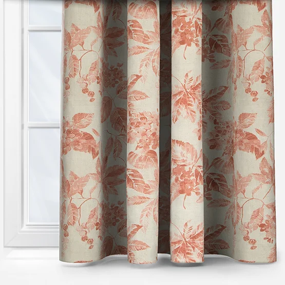 Edinburgh Weavers Flora Terracotta curtain
