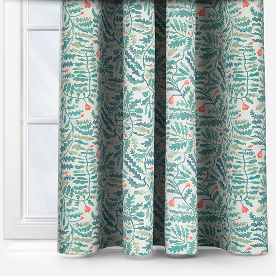 Edinburgh Weavers Mini Bertie Teal Curtain