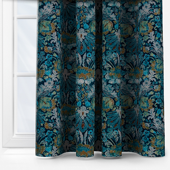 Ashbourne Teal Curtain