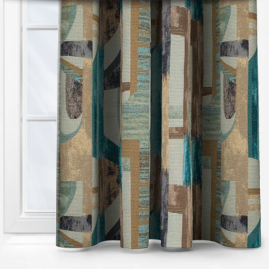 Berlin Teal curtain