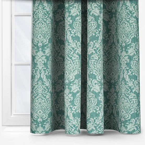 Classic Damask Teal curtain