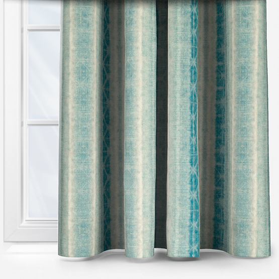 Delamere Stripe Teal Curtain