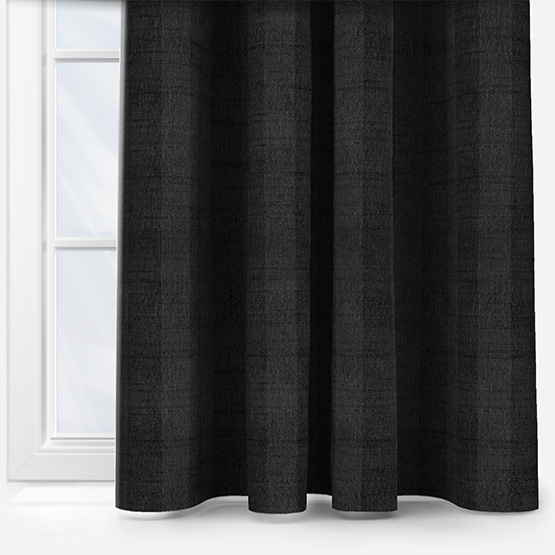Mono Stripe Black Curtain