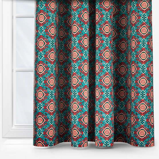 Tabriz Teal curtain