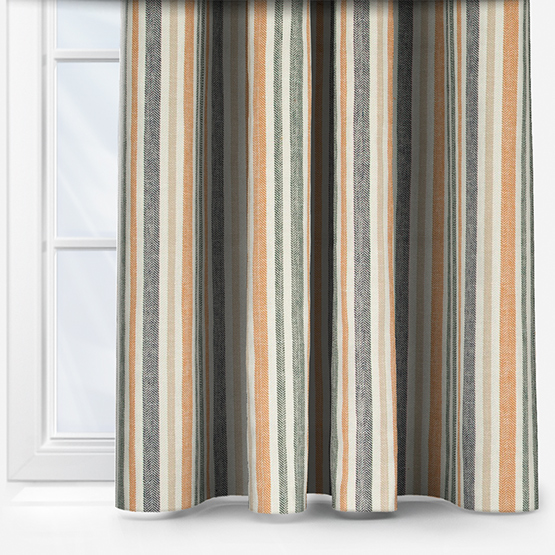 Tiverton Stripe Burnt Orange Curtain