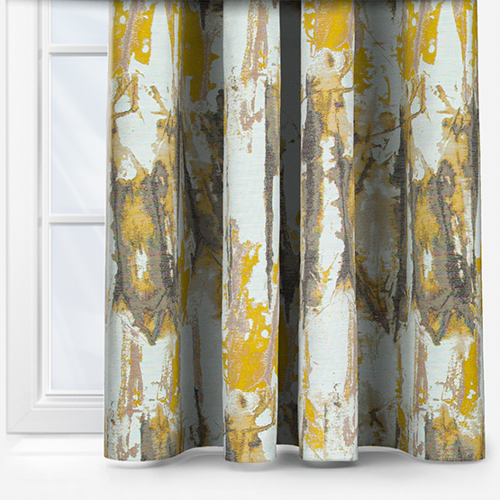 Harlequin Eco Takara Ochre and Temple Grey curtain