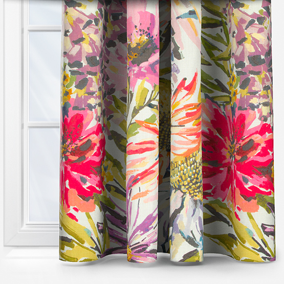 Harlequin Floreale Fuchsia Heather and Lime curtain