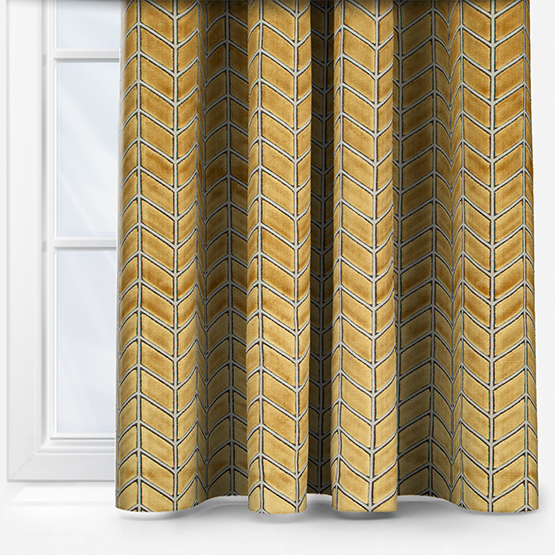 Harlequin Perplex Ochre curtain