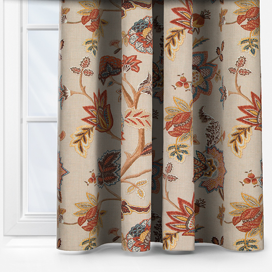 iLiv Chanderi Oatmeal curtain