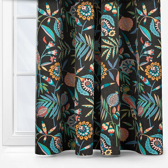 Hoopoe Charcoal curtain