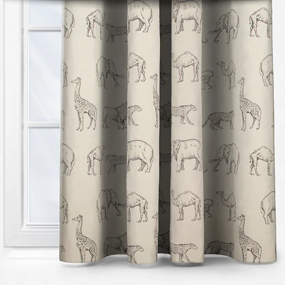 Prairie Animals Anthracite curtain