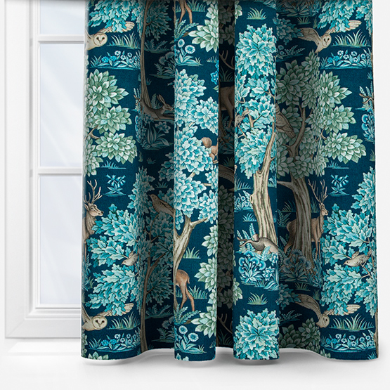 Woodland Retreat Sapphire Curtain