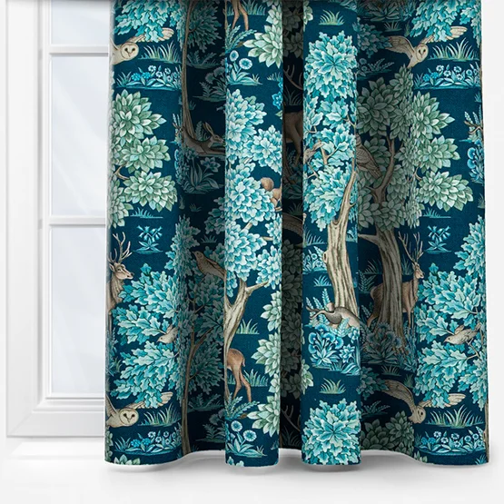 Woodland Retreat Sapphire curtain