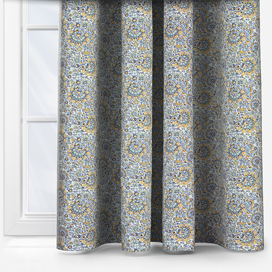 Laura Ashley Painswick Paisley Newport Blue Curtain