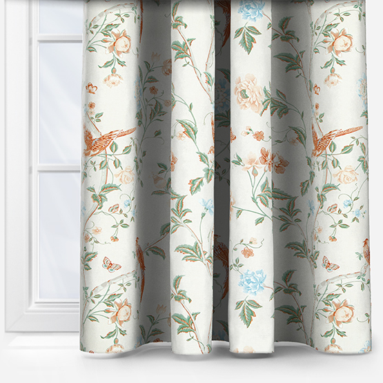 Laura Ashley Summer Place Sage Apricot Curtain