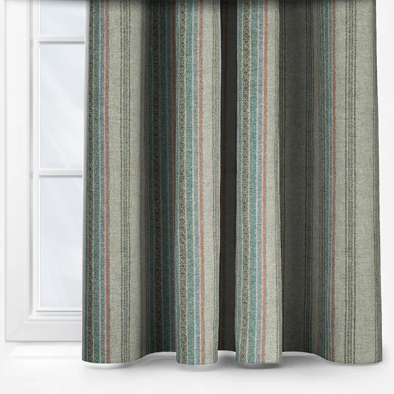 MOON Blenheim Silver Aqua curtain