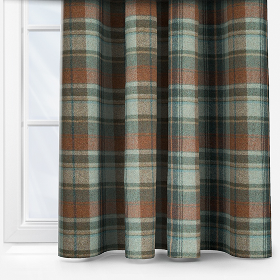 MOON Walsh Aqua Rust Curtain