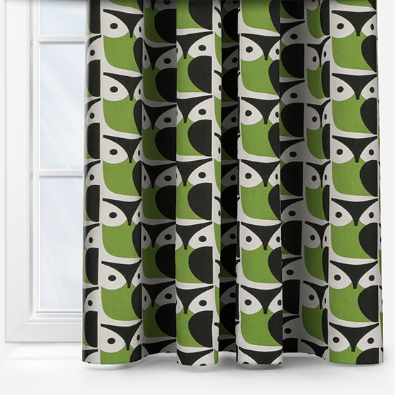 Orla Kiely Owl Chalky Green Roman Blind Blinds Direct
